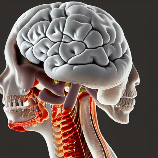 An Anatomically Correct Human Brain Infested With Mushrooms,...
