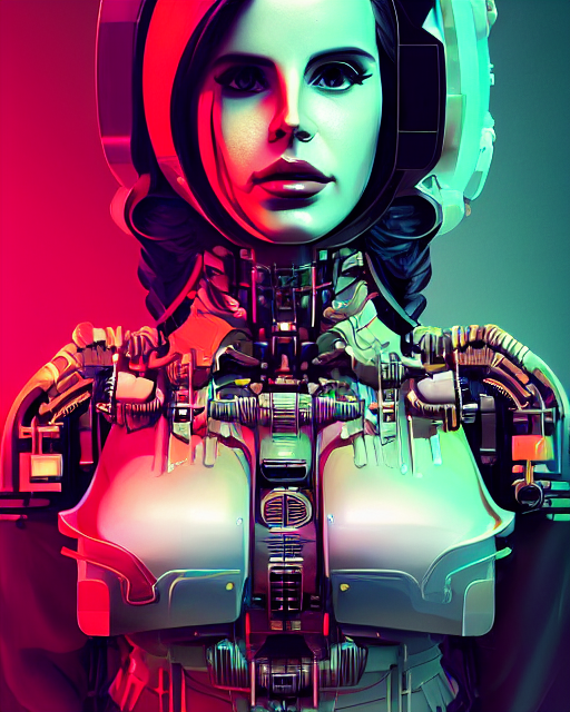 Portrait Of Lana Del Rey As A Cyborg Cyberpunk Intricate Abs... — Stable Diffusion AI Prompt: portrait of lana del rey as a cyborg cyberpunk intricate abstract. intricate art...