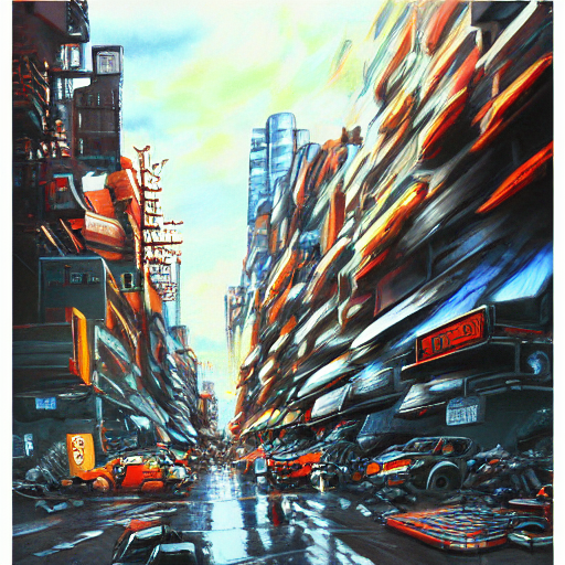 Akira Movie Style Pastel Color Futuristic City Brutality Bui...