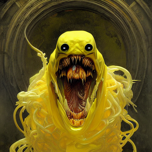 A Yellow Rendition Of Venom, Digital Art, 8 K Resolution, Ee...