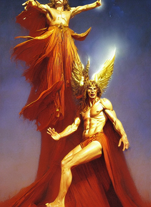 A Powerful Human Deity In Their Celestial Domain, God, Godde...