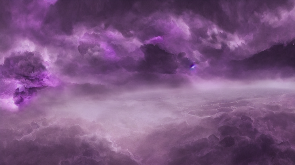 Large Purple Lovecraftian Void, Abyss, Purple Clouds, Cinema...