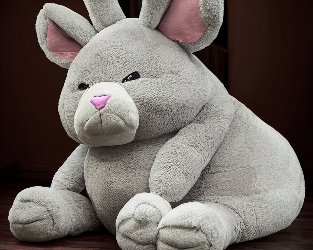 Very Cute Big Chungus Plushie, Cinematic Composition, Volume...