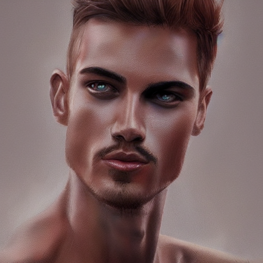Male, Beautiful, Smooth, Intricate, Artstation, Digital Pain...
