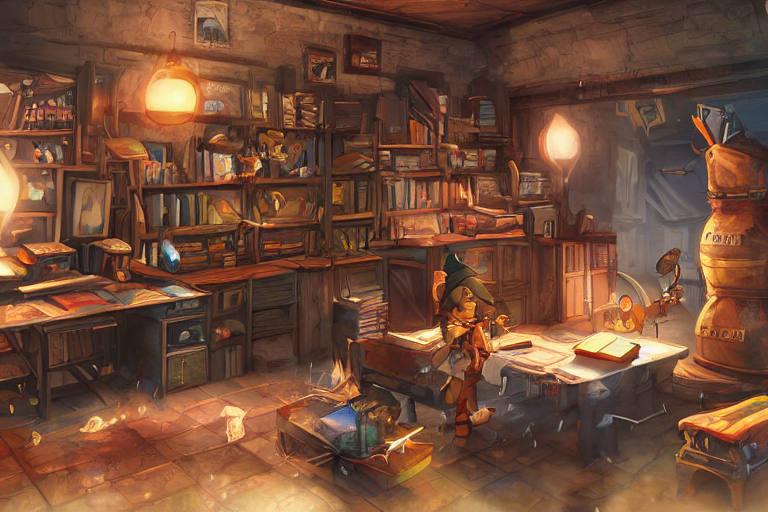 Photo Cartoon Illustration Comics Manga Painting Of Wizard W...