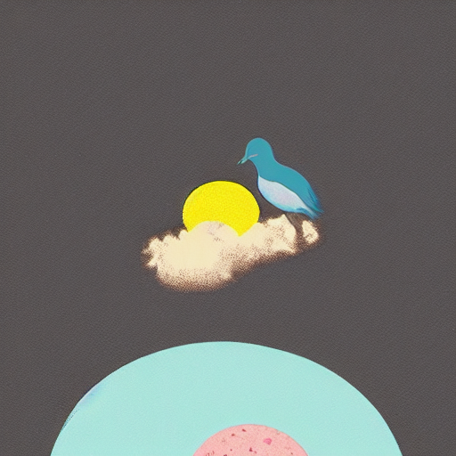 Textless Logo Design. A Planet, A Mushroom Cloud, And A Dove...