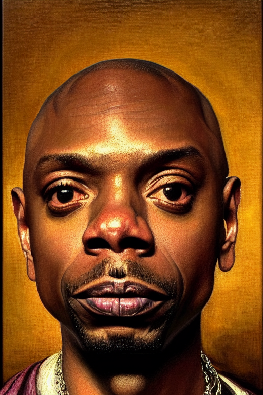 A Renaissance Portrait Of Dave Chappelle, Art In The Style O...