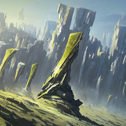 Terraforming Towers On The Plains, Sci Fi Splash Art By Greg...