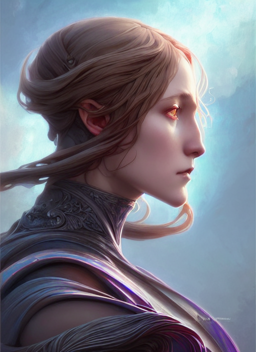 Side Profile Centered Portrait, Claymore, By Artgerm, Cushar...