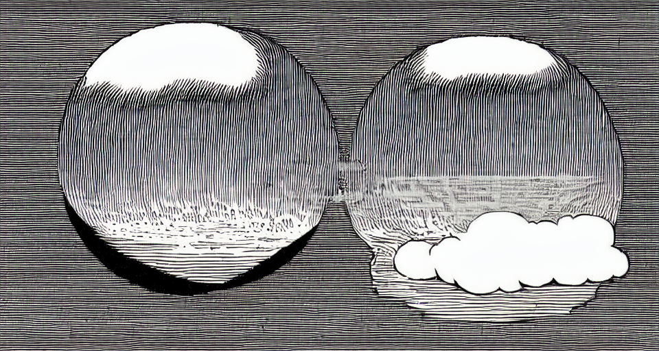 A Black And White Cartoon Illustration Of A Road Splitting T...