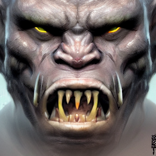 Orc, Artstation, Digital Painting, Realism, Illustration, Am...
