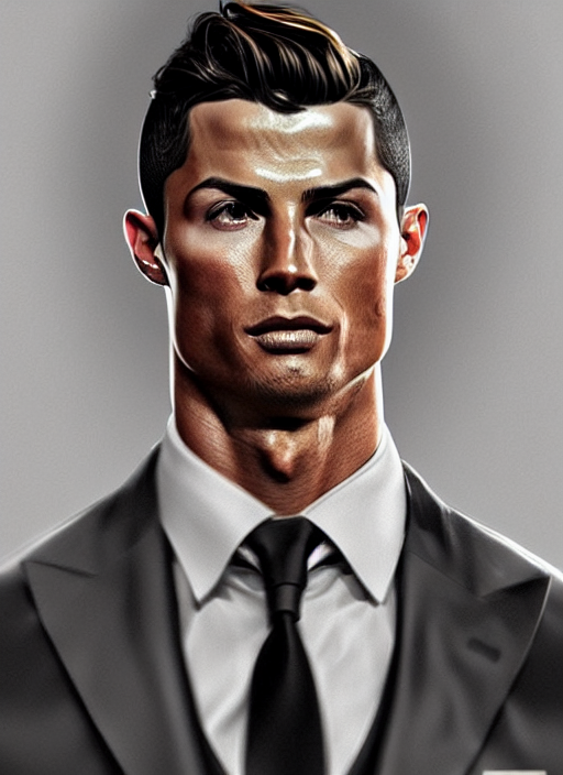 Ultra Realistic Illustration, Handsome Cristiano Ronaldo. In...