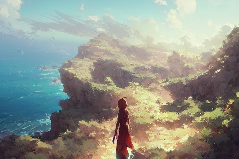 Beautiful Tunisian Landscape, Illustration, Concept Art, Pix...