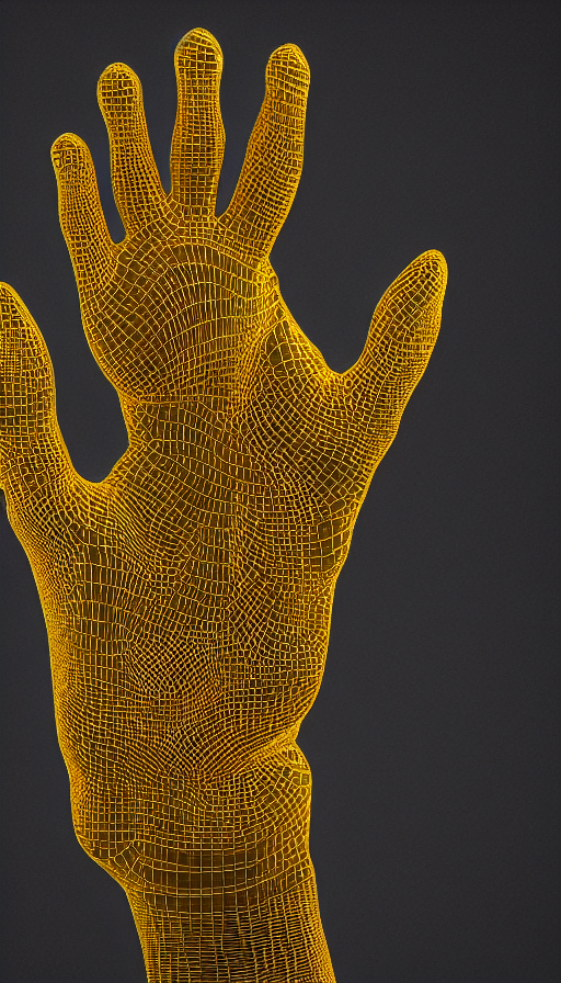 Intricate 3 D Printed Golden Embelishements On Beautiful Bla...