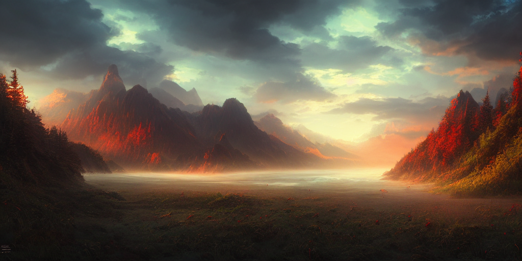 Red, Beautiful Landscape, Dreamy, Epic, Environment, Colors,...