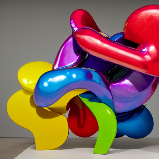 Color Photograph Of Split Rocker By Jeff Koons At Glenstone...