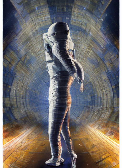Astronaut In The Mirrored Room - Complex And Hyperdetailed T...