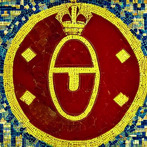 Portuguese Kingdom Flag In A Byzantine Mosaic