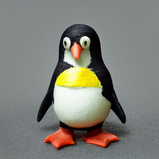Photograph Of A Small Plasticine Penguin