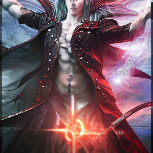Sephiroth Pulsing With Necrotic Energy, Art By Ayami Kojima,...