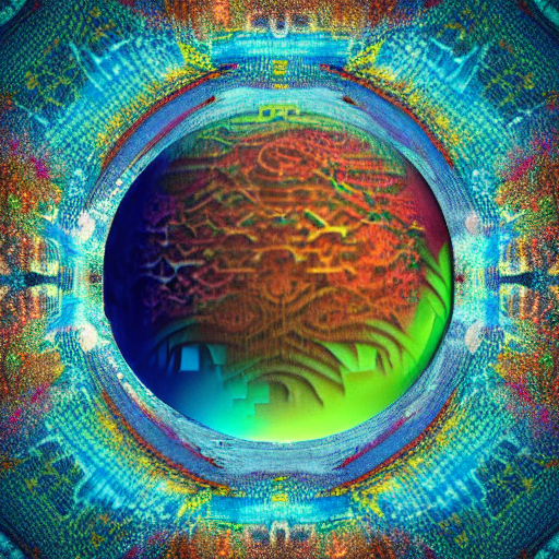 Close Up Circular Border With Abstract Symmetrical Designs D...