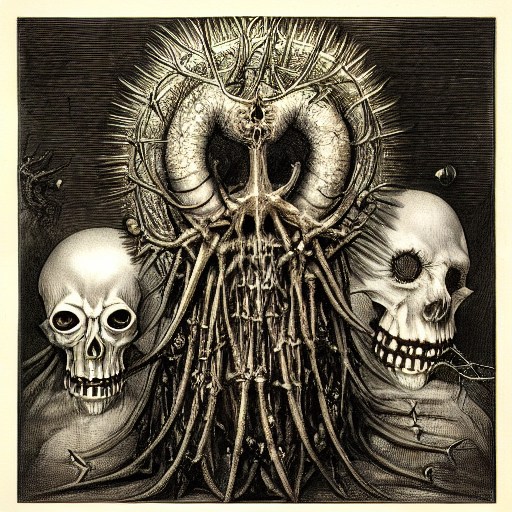 The King In Yellow Skulls Tentacles Throne Of Bones Crown Of...