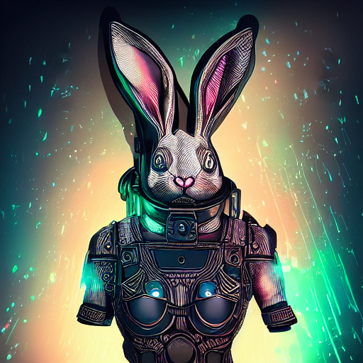 Bunny  App Icon  , Cyberpunk Style, Intricate, Detailed, Tre...