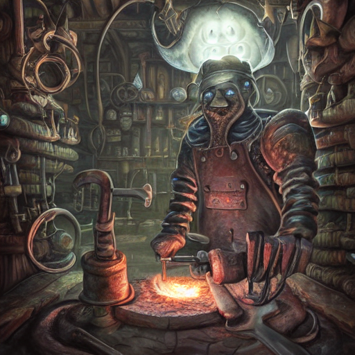 Idealistic Portrait Of A Lovely Shoggoth Working In A Blacks...