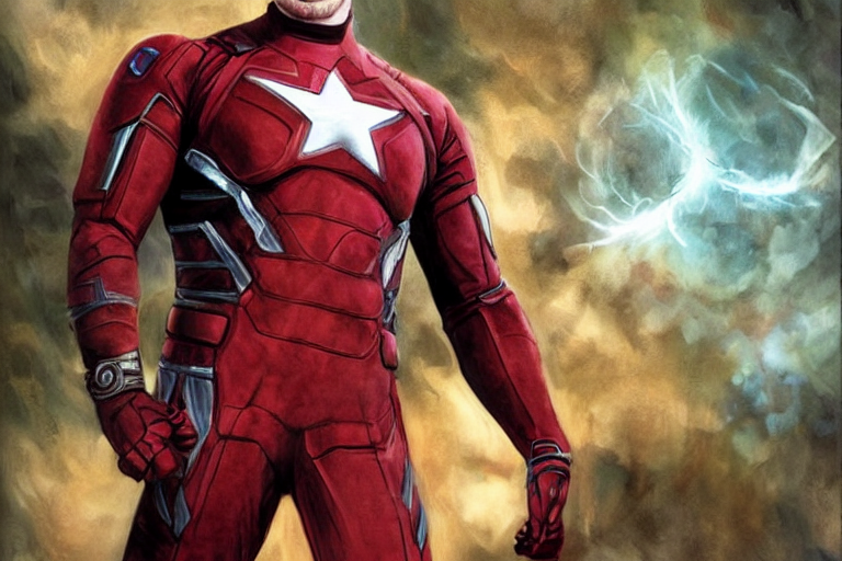 Chris Evans As The Homelander, Marvel Style, Hyper Realistic...