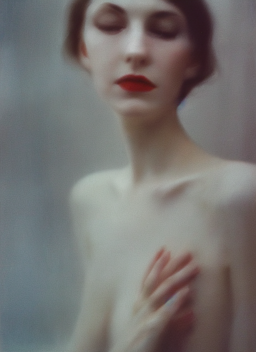 Motion Blur, Out Of Focus Photorealistic Portrait Of A Beaut... — Stable Diffusion AI Prompt: motion blur!!, out of focus!! photorealistic portrait of a beautiful pale woman...