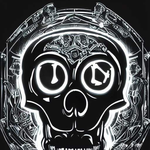 Black Mickey Mouse Skull, D  D, Beautiful Lighting, Lasers,...