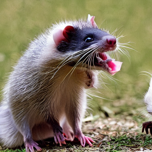 A Ferret Telling A Oppossum A Joke