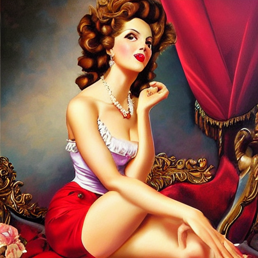 Ekaterina Klimova Dressed In Pin Up Style, Ultra Detailed, B...