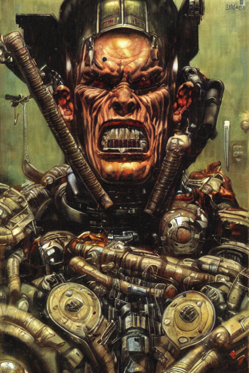 Oil Painting Full Body Portrait Of Mean Machine From 2 0 0 0...