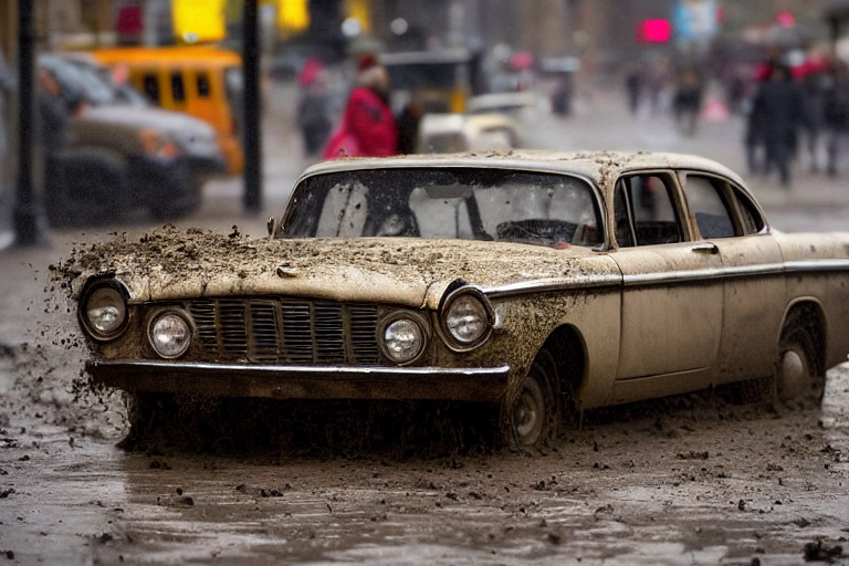 Street Photography By Saul Leiter, In A Muddy New York Stree...