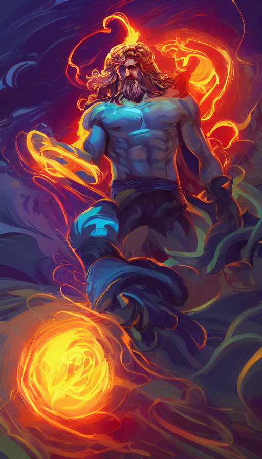Zeus The Greek God Of Thunder In Flight Wild Rift Hero Champ...