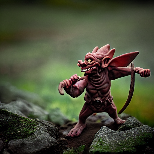 A Plasticine Model Of A Goblin Raider, Photograph, Sharp Foc...