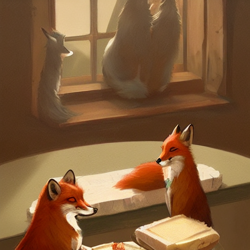 Foxes Judging A Cheese Competition, Artstation, Detailed, Aw...