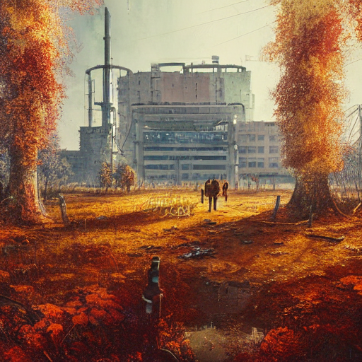 A Beautiful Painting Of Chernobyl In Autumn By Nekro And Pas...