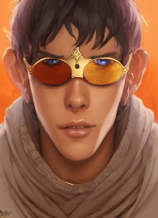 Man, Fireemblem, Bowlcut, Roundsunglasses, Dashiki,, Art By...