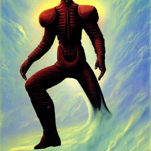 Dark Enlightenment, Full Length Body Portrait Of A Sci - Fi...