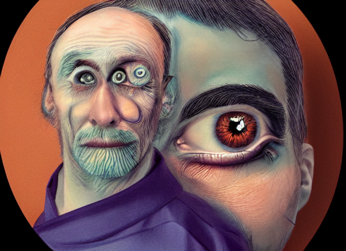 A Highly Detailed Digital Color Portrait Of A Scientist With...