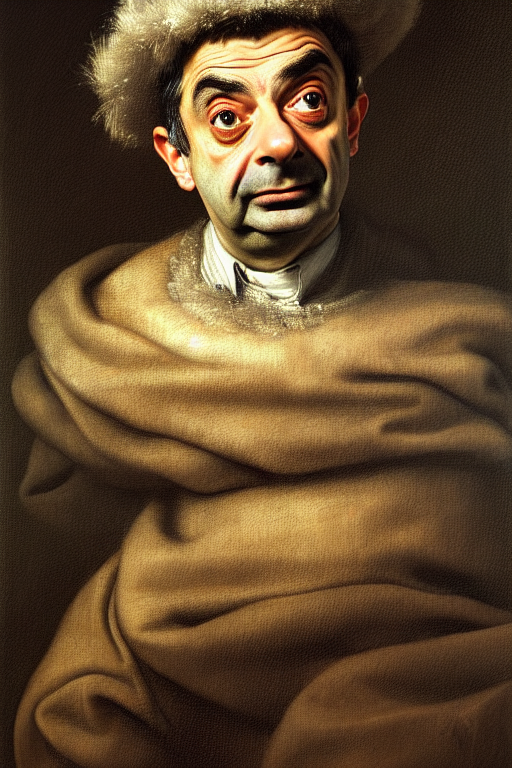 A Portrait Of Mr. Bean, Rowan Atkinson, Art By Annibale Carr...