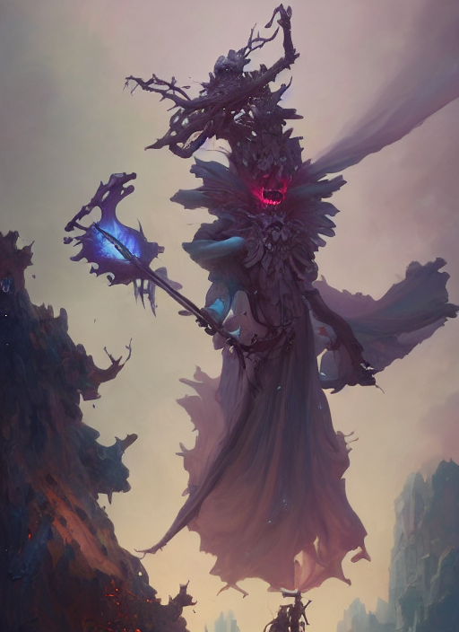 Cosmic Grim Reaper, Octane Render, Peter Mohrbacher, Denis S...
