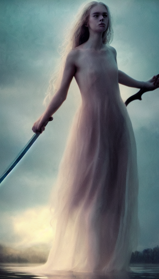Liv Tyleer As An Ethereal Ghost Rising From A Lake Holding A...