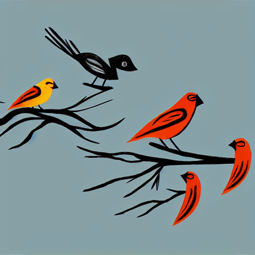 Beautiful Sunny Day, Matrix Birds On A Branch, Trending On A...