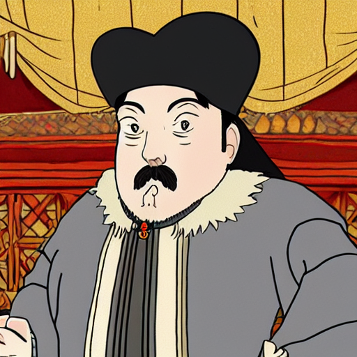 Henry Viii As A Studio Ghibli Character, 2 D Animation Scree... — Stable Diffusion AI Prompt: henry viii as a studio ghibli character, 2 d animation screenshot, hayao miyazak...