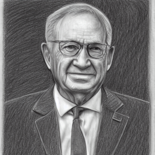 Pencil Drawing Of An Honest Politician