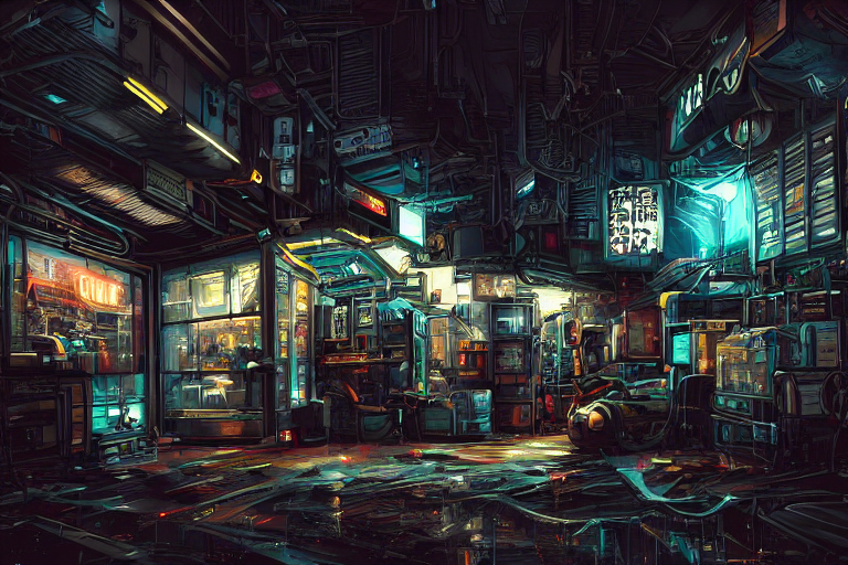 Photo Manga Illustration Comics Painting Of Small Scifi Mach...