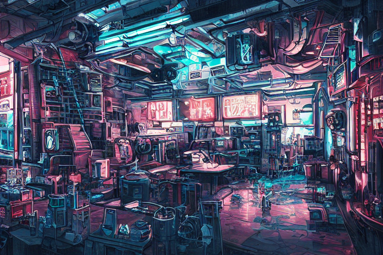 Photo Cartoon Illustration Manga Painting Of Small Sci - Fi...